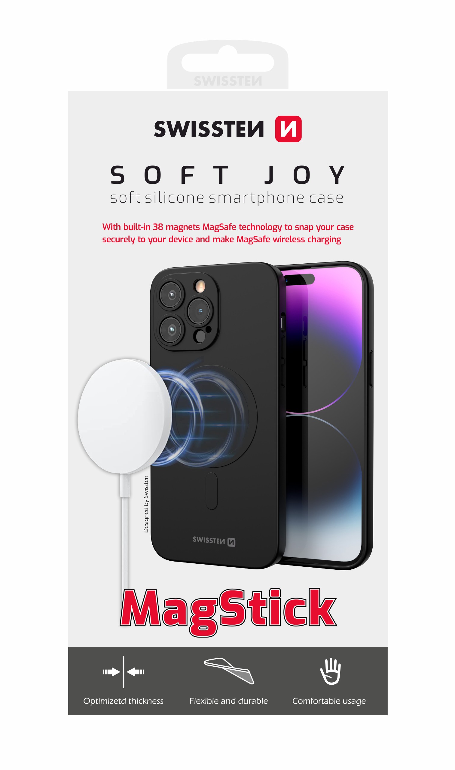 Pouzdro SWISSTEN SOFT JOY MagStick Apple iPhone 15 Pro Max černé